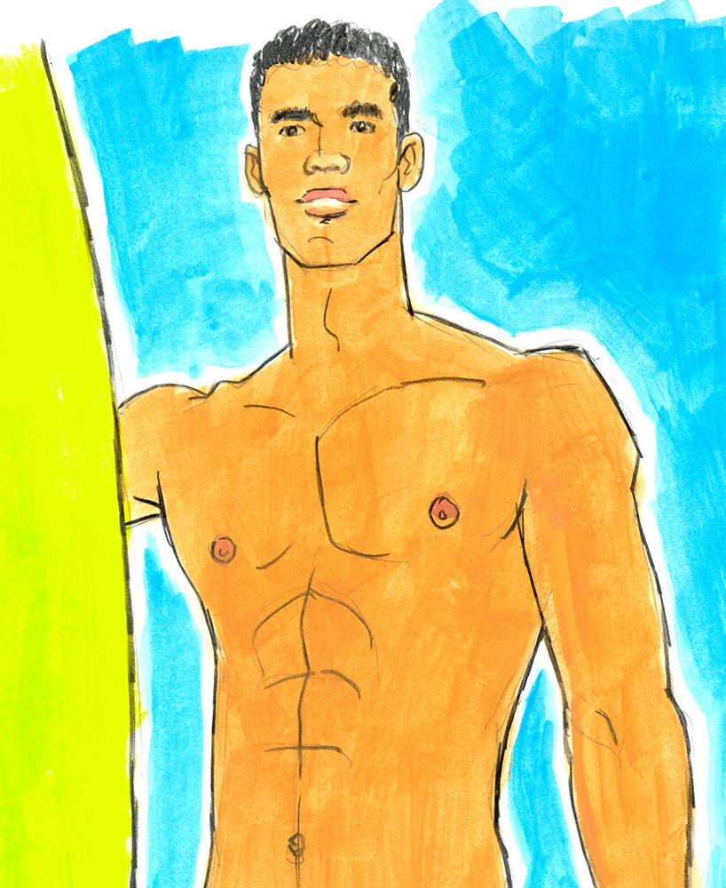 The Lime-Green Surfboard