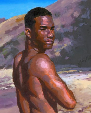Black Man in Flowered Shorts