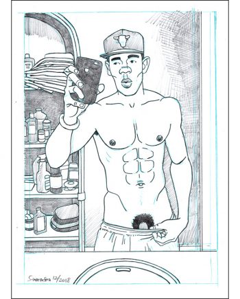 Naughty Selfie for Coloring Book