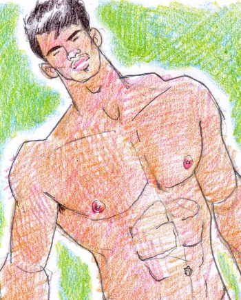 Hunky Guy in Colorful Briefs