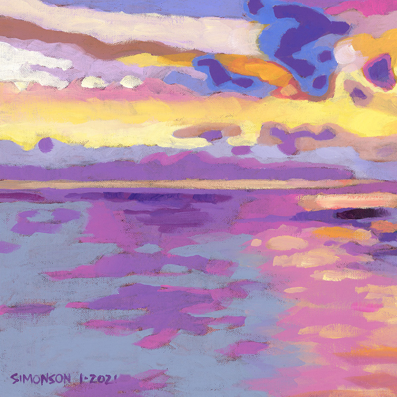 Study for Sunset in the Tropics