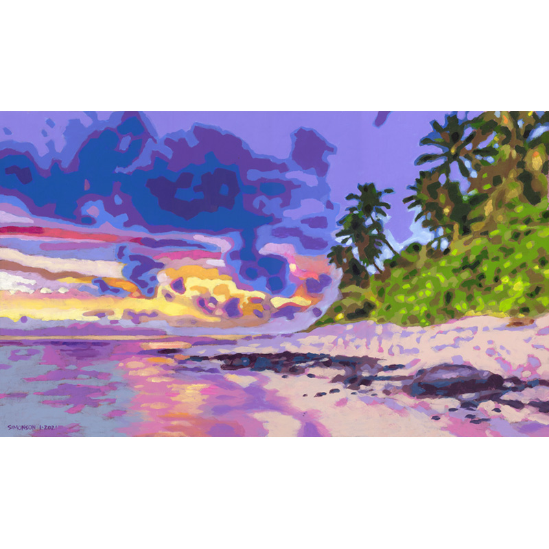 Study for Sunset in the Tropics