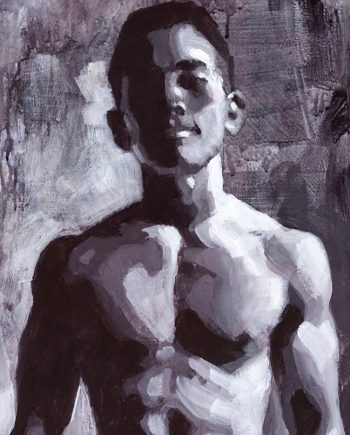 Asian Male Nude in Greyscale
