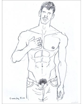 Young Hunk in Unbuttoned Jeans