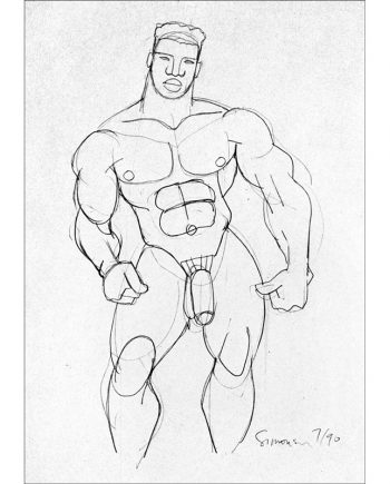 Stylized Nude Muscleman