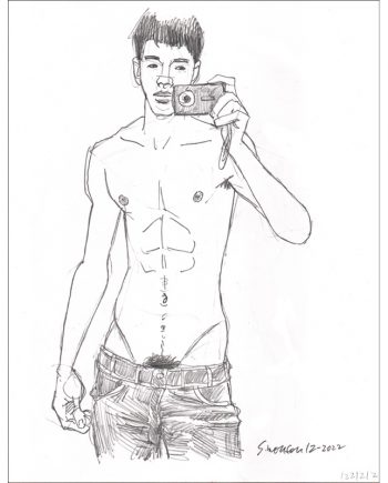 Sagger Twink Taking Selfie