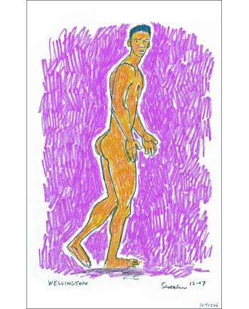 Wellington on Purple Background