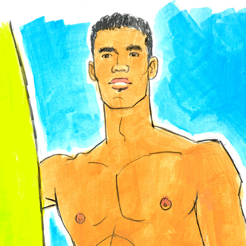 The Lime-Green Surfboard