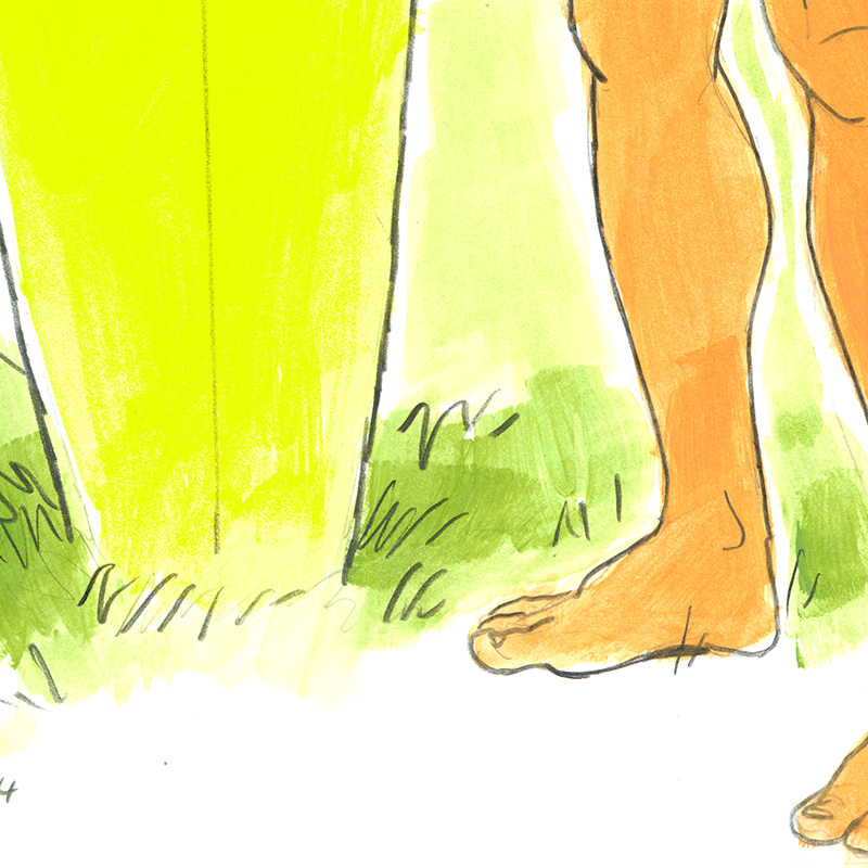 The Lime-Green Surfboard