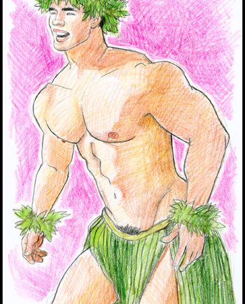 Grinning Hula Dancer