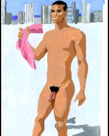 Standing Nude with Skyline