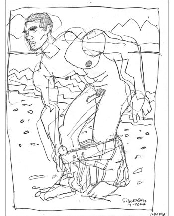 Study 3 for Mike Stripping Down