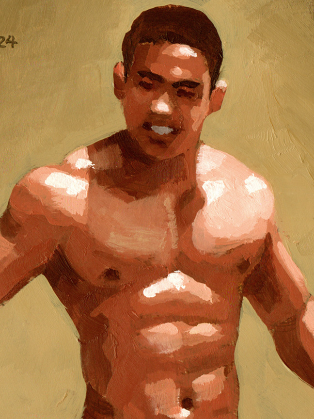 Chinese Bodybuilder in the Sun