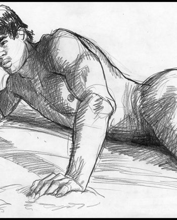 Brazilian Man Lying on Beach