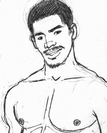 Big Uncut Boy on Bed