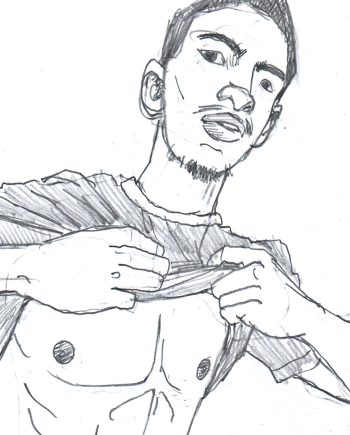 Baring His Chest