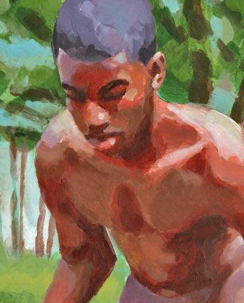 Boy in Forest Clearing