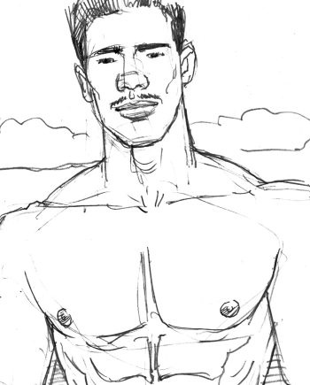 Barry Poses at the Beach