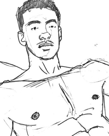 Camilo Posing on My Bed