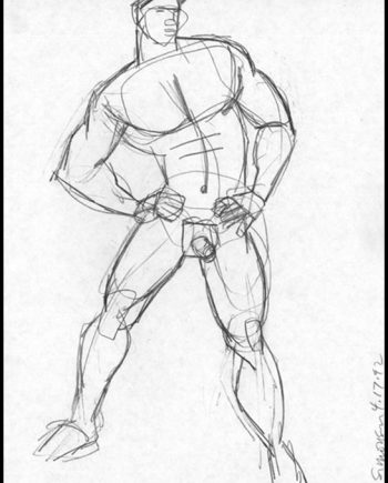 Proud Standing Figure, Legs Wide