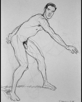 Nude Bending Over, Swinging Arm