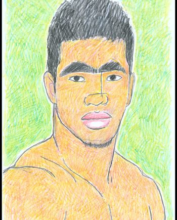 Colored-Pencil Portrait of Marcus