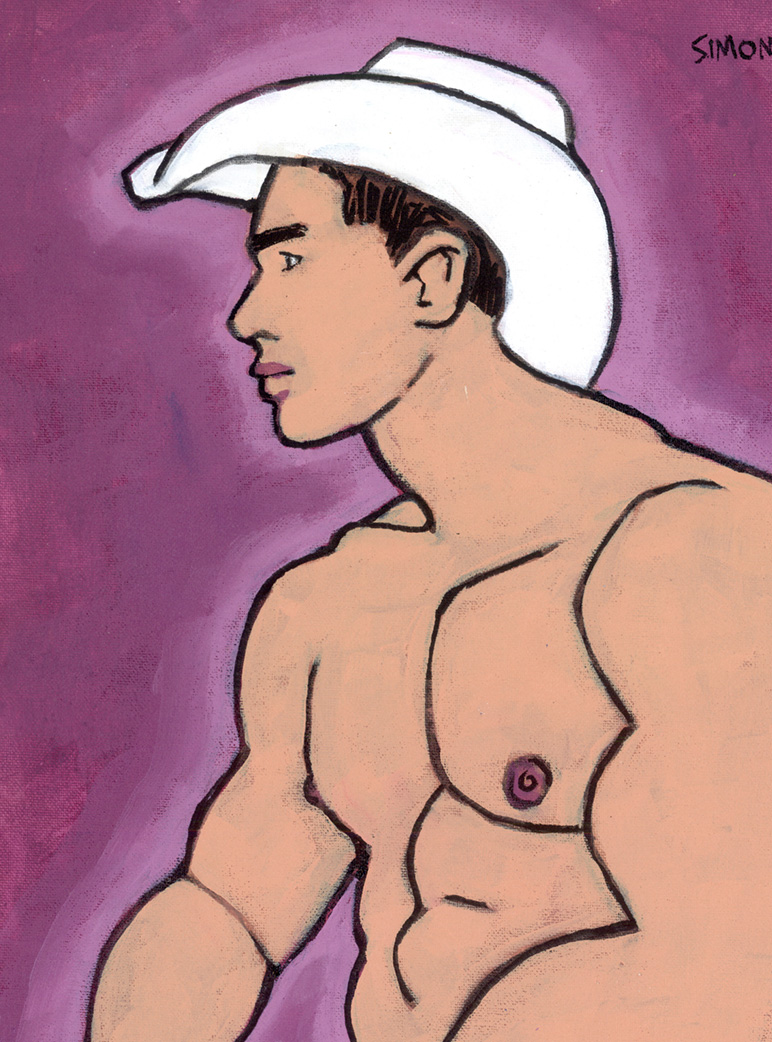 Cowboy with White Hat