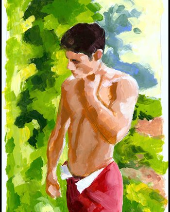 Red Shorts Yellow Sky