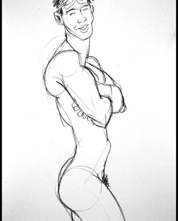 Nude Swimmer from Side