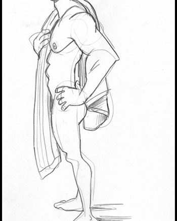 Nude with Towel over Shoulder