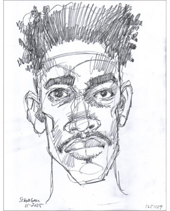 Young Black Guy with Wild Hair