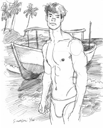 Mexican Boy with Boat 1