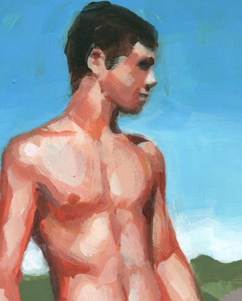 Male Nude by Pond