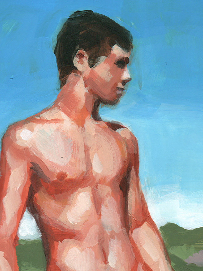 Male Nude by Pond
