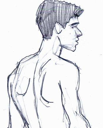 Rear View, Figure in Shallows